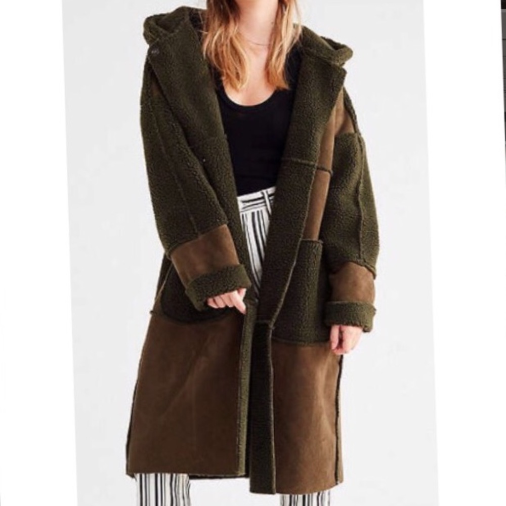 Urban Outfitters Light Before Dark Suede Coat